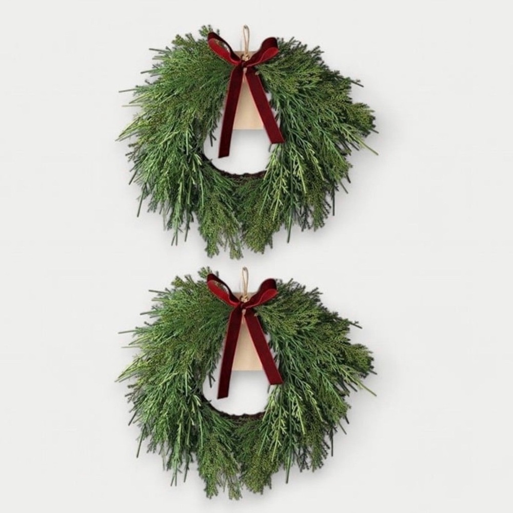 Christmas Draping Cedar Mini Wreath (Set of 2) - Room Essentials Target